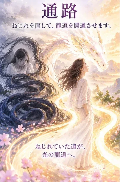 通路。ねじれを直して、龍道を開通させます。