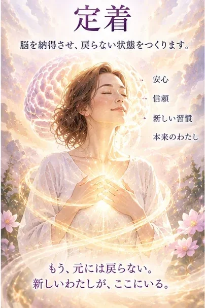 定着。脳を納得させ、戻らない状態をつくります。