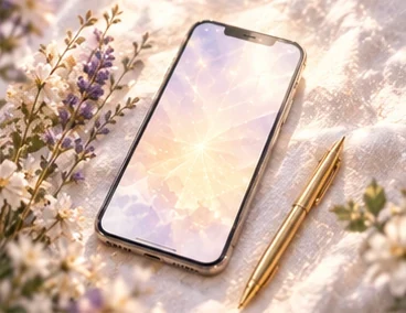 スマートフォンに届く光